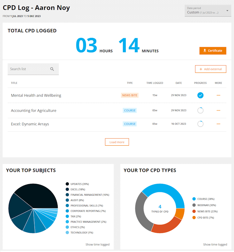 accountingcpd log